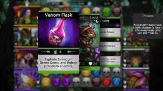 Gems of War Glitch: Poison Master "Venom Flask" attack "random enemies" ignores "Stealthy passive