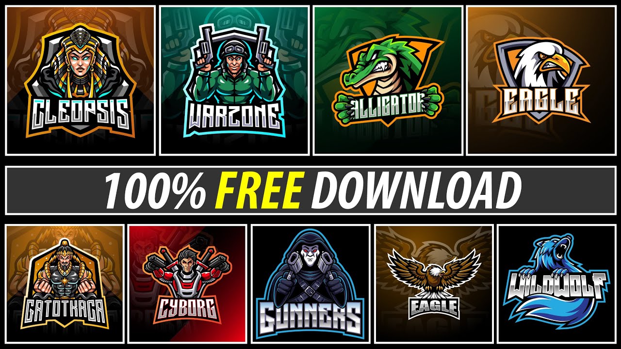 Free Gaming Logo Mascot – GraphicsFamily