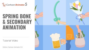 How to Setup Spring Bones for Secondary Motion in 2D Animation | Cartoon Animator 5 Tutorial