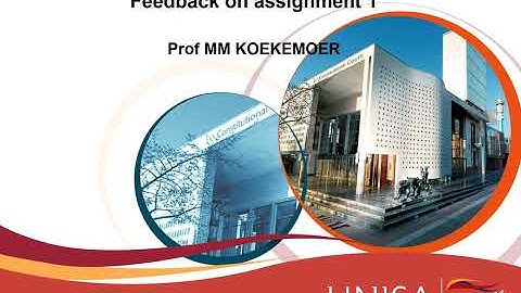 ONLINE LECTURE LML4807  Assignment 1 discussion Semester 2 2022