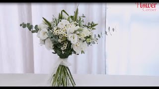 Hướng dẫn làm bó hoa cưới cầm tay cô dâu phong cách hiện đại | Flowercorner.vn