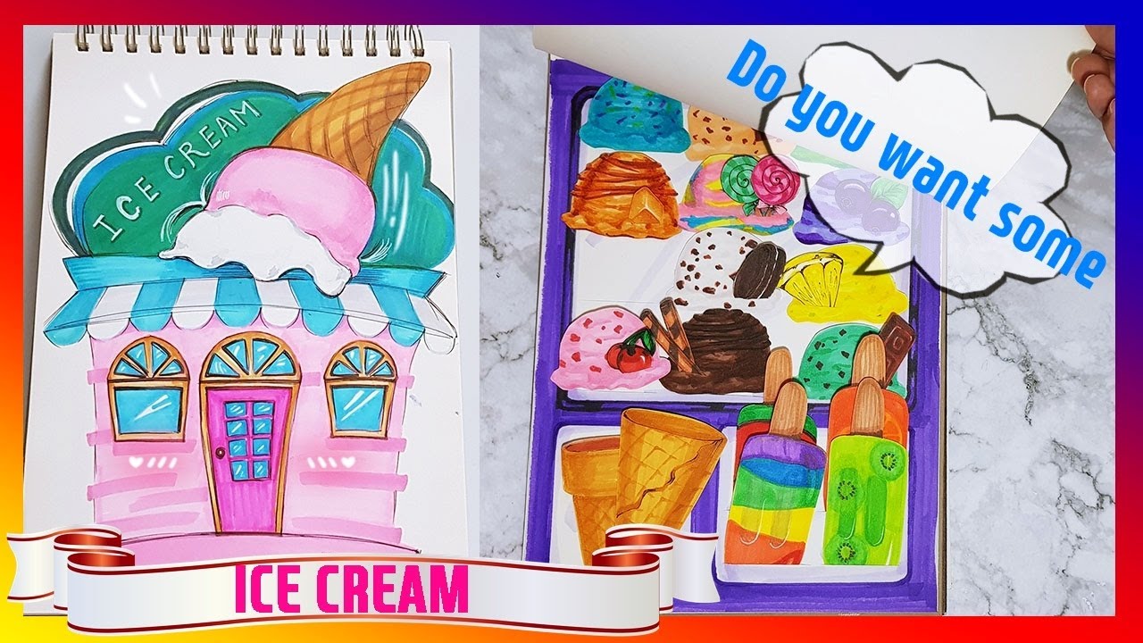 DIY handmade paper quiet book ice cream shop for kids YouTube