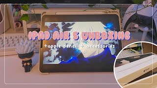 Ipad air 5 unboxing ?-; Apple Pencil + accessories