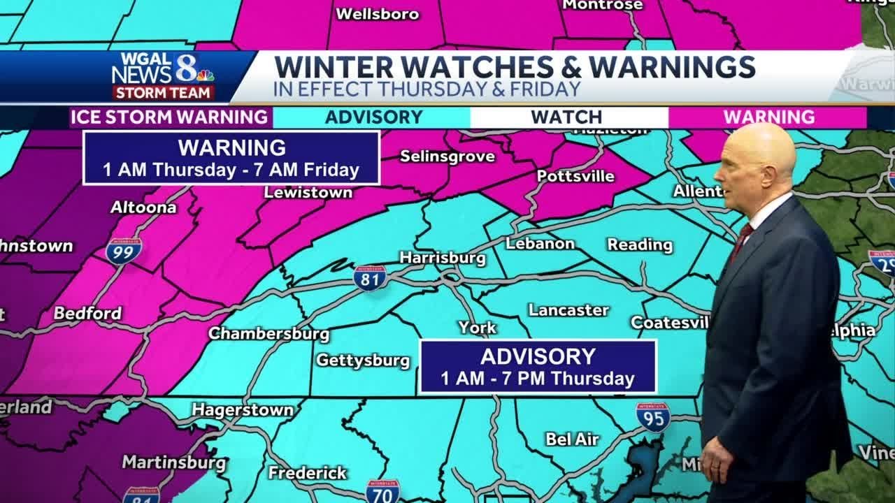 Winter storm bears down on Pennsylvania - YouTube