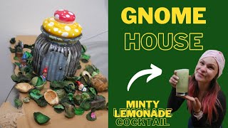DIY GNOME HOUSE from a DOLLAR TREE Jar + Minty Lemonade | Spring Fantasy Core