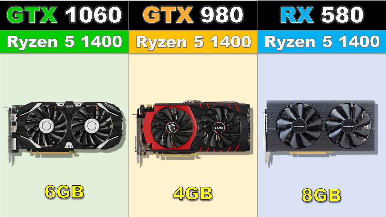 Gtx 1060 Vs Gtx 980 Vs Rx 580 Ryzen 5 1400 Latest Games 19 Benchmarks 1080p Youtube Gtx 1060 Vs Gtx 980 Vs Rx 580 Ryzen 5 1400 Latest Games 19 Benchmarks 1080p Youtube