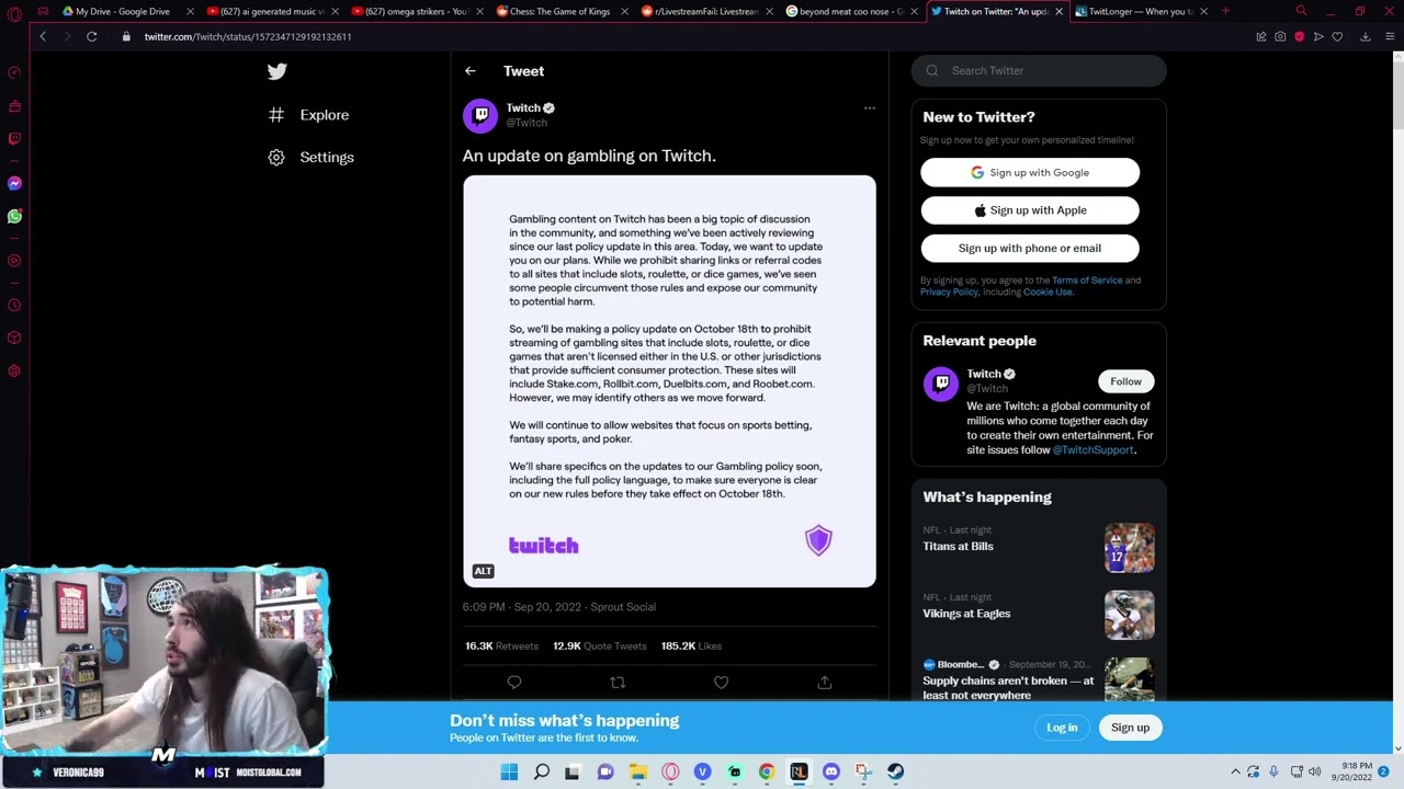 Twitch BANS gambling & The DRAMA continues (ft. Ludwig, Mizkif, XqC,Hasanabi, AdrianahLee)