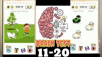 Brain Test Level 11 12 13 14 15 16 17 18 19 20 Solution Hit Game