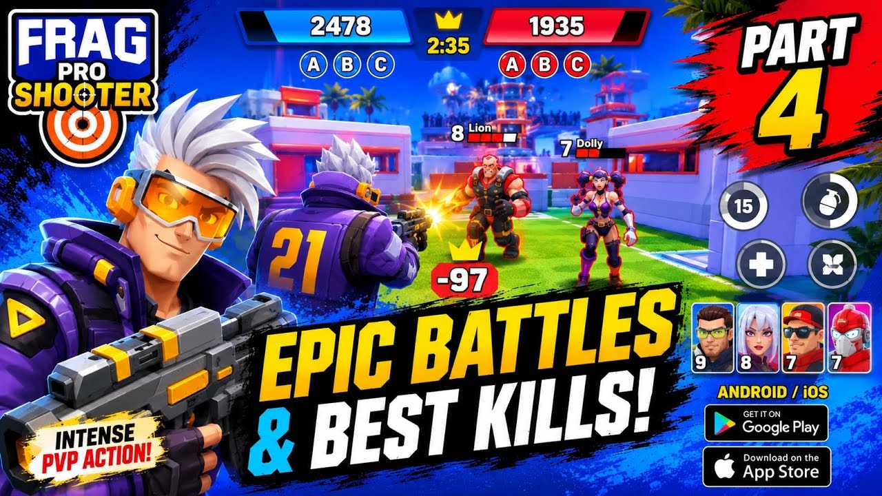FRAG Pro Shooter Mobile Gameplay Part 4 | Epic Battles & Best