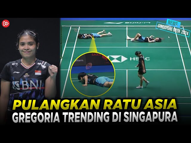 Terinspirasi Buku Greysia!😍 Gregoria Tampil ALL OUT Sampe Lawan Kehabisan Nafas Di Singa Open 2024🔥 class=