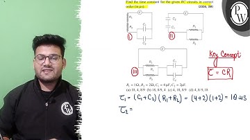 Find the time constant for the given \( R C \) circuits in correct order (in \( \mu \mathrm{s} \...