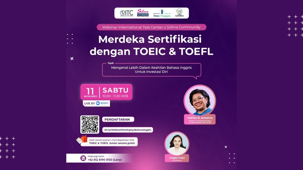 Sidina x ITC Webinar Mengenal Keahlian Bahasa Inggris Untuk Investasi