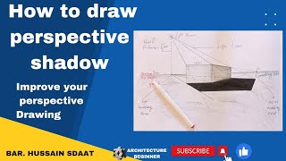 How To Draw Perspective Shadow | Drawing Shadows In Perspective | One Point Perspective | Shadow
