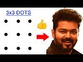 Turn 9 dots into leo thalapathy vijay drawing easy  how to draw thalapathy vijay from leo movie