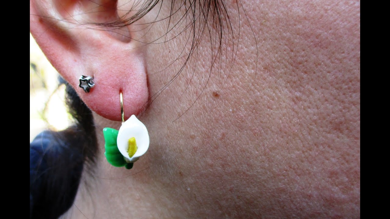 Como Hacer Aretes de Flor de Alcatraz