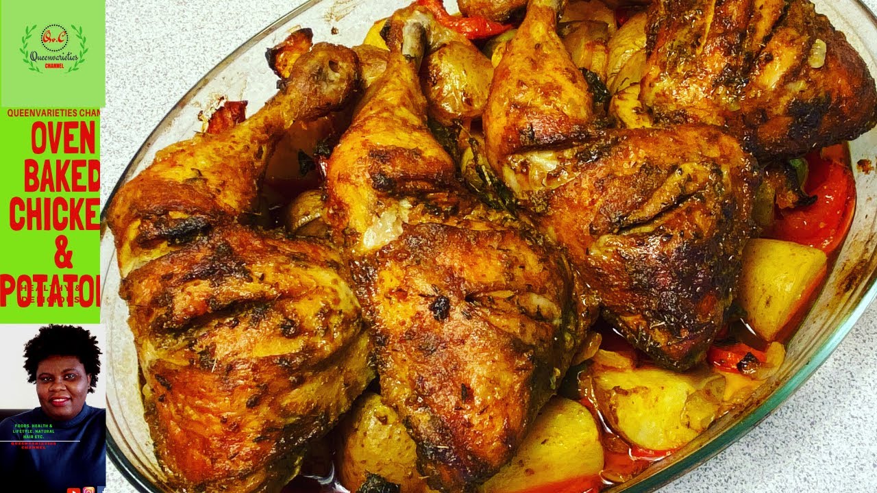 OVEN BAKED CHICKEN AND POTATOES RECIPE SO EASY & JUICY