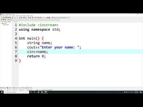 C++ Create a program that will display your name - YouTube