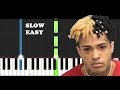 XXXTentacion - Changes (SLOW EASY PIANO TUTORIAL)