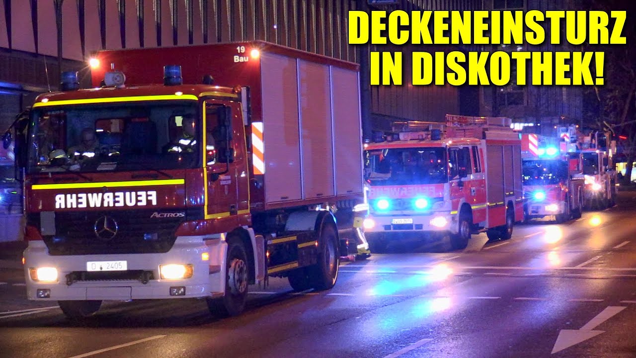  Update  [DECKENEINSTURZ IN EINEM NACHTCLUB!] - 4 Verletzte ~ Großeinsatz der Feuerwehr Düsseldorf -