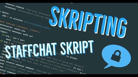 Staffchat Skript - Minecraft Skripting