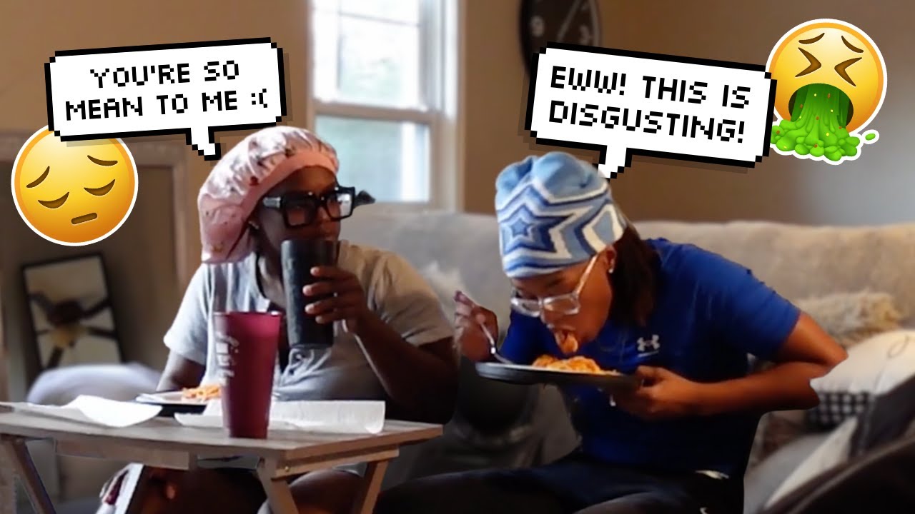 SPITTING OUT MY GIRLFRIENDS FOOD TO GET HER REACTION *SHE ALMOST CRIED*