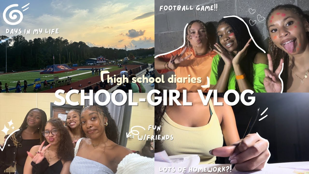 SCHOOL-GIRL diary📓🐰: fun w/ friends, spirit week, football game, studying, ootds