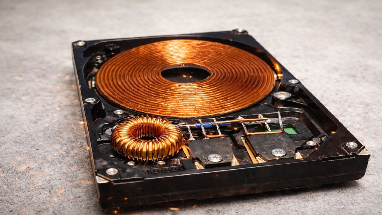 Превратите старый жесткий диск в индукционную плиту | Простой проект своими руками