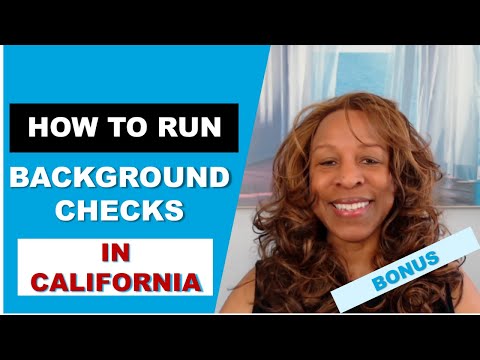 Como executar um empregado Background Check In California