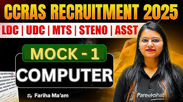 CCRAS RECRUITMENT | Computer |  Mock Test 1 | Fariha Ma
