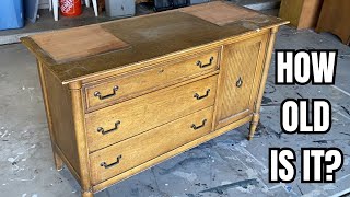 Dramatic Transformation Of An Old Hutch Into A Stunning Sideboard.  How Old Is It?