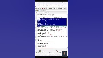 Class 8 | Different Data Types in C Language #shorts