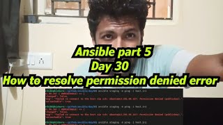 Day 30 | how to resolve permission denied error in alsible| part 5 | ansible | devops