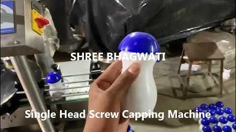 Single Head Screw Capping Machine for with Auto Cap Feeder #cappingmachine #shreebhagwati
