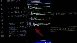 typecasting in python |  #python #shorts