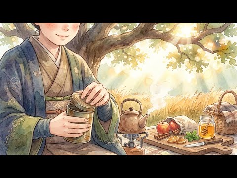 Cinnamon Tea Under the Ancient Oak 🍎🍂 | Ghibli ASMR Picnic
