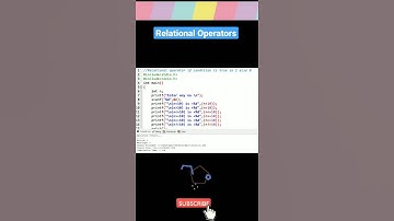 Relational operators in C language If condition is true so 1 else 0 #Shorts #Coding