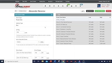Pre-built Final Surge structured workouts: Entering your CP or FTP value into Final Surge