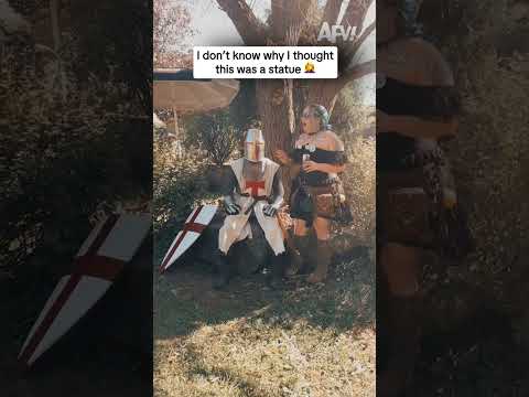Nobody Expected the Knight to Move 😆 #prank #renfaire #hilarious 1 Nobody Expected the Knight to Move 😆 #prank #renfaire #hilarious