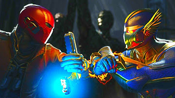 Injustice 2 - Red Hood vs The Flash - All Intro Dialogue, Super Moves And Clash Quotes
