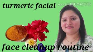 homemade facial/face cleanup routine/at home