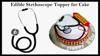 Stethoscope Cake Topper |Fondant Stethoscope |Cake Topper Tutorial |Edible Cake Topper|Fondant Class