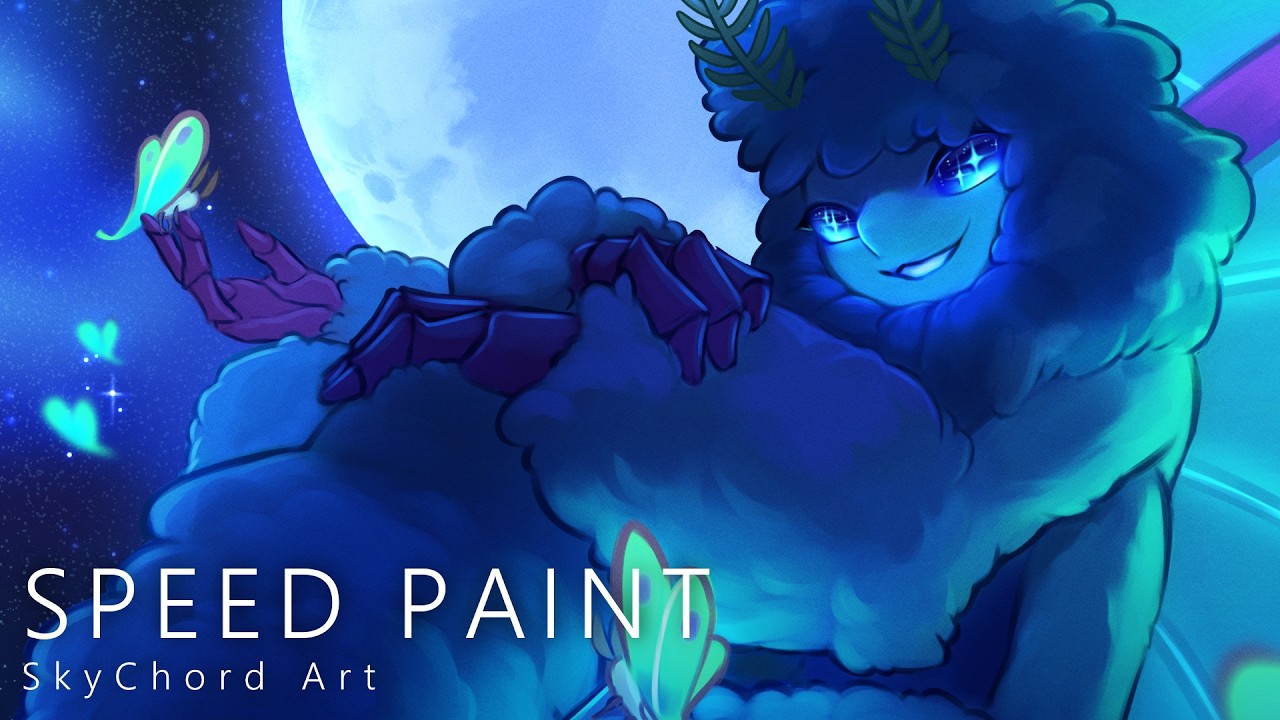 Moss, Lunar Moth - Speedpaint