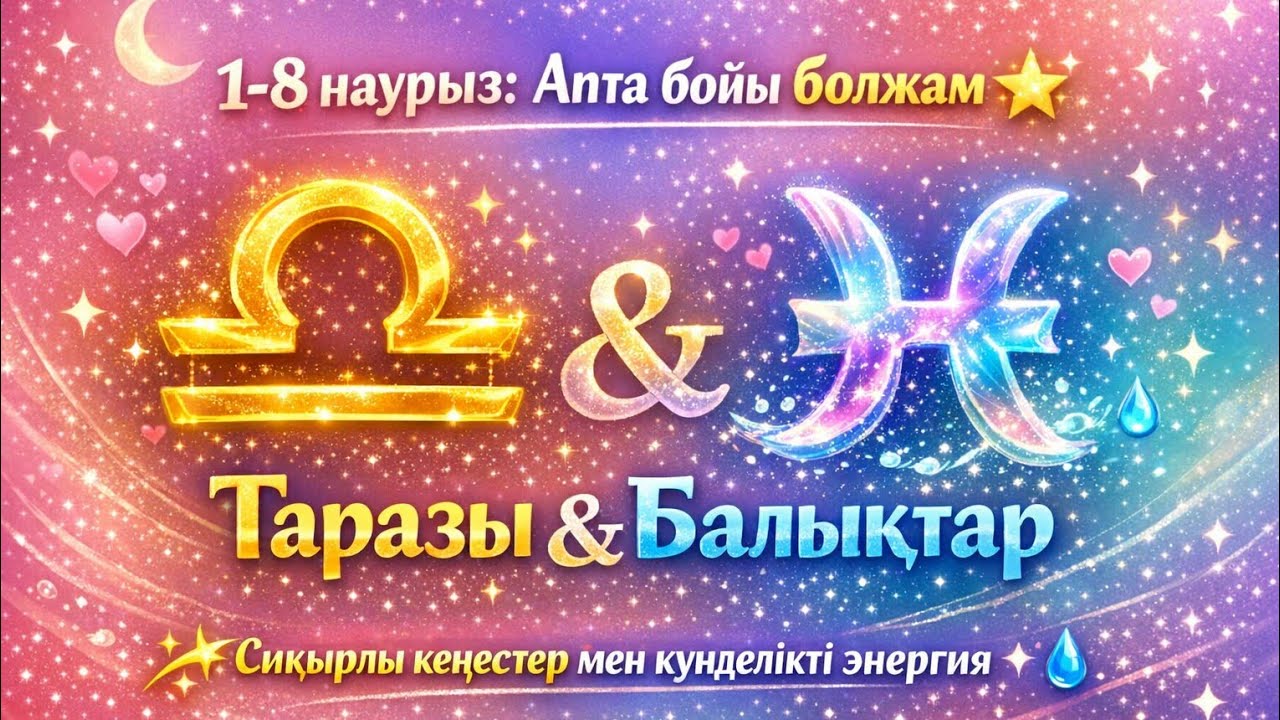 ❤1-8 наурыз: Апта бойы болжам 🌟♎ Таразы ♓ Балықтар💫