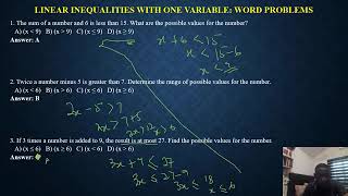 PROF GEN KLEDGE| NUMERACY | ALGEBRA | LINEAR INEQUALITIES 