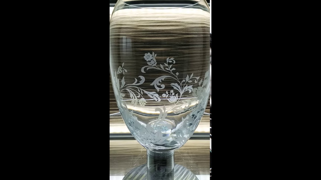 Hand engraved vase with floral ornament YouTube