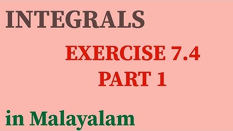 INTEGRALS in Malayalam