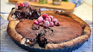 Easy Chocolate-Blackberry Tart Recipe Çok Kolay Bir Çikolatalı, Böğürtlenli Tart Tarifi