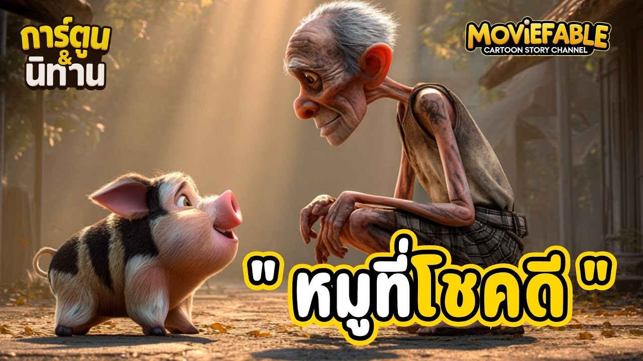 ตาแก่ปากร้าย กับ หมูที่โชคดี l การ์ตูน & นิทาน l Moviefable
