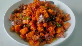 Mantap Enaknya Pedas Manis Oreg  Tempe Cabe Ijo Ati Ampela Dengan Bumbu Sederhana