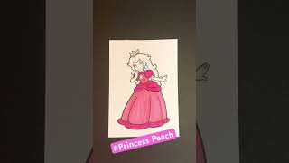 👑🍑⭐️Princess Peach Colouring in #colouring #satisfying #princesspeach #mariomovie #shorts